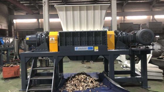 18.5kw টুইন শ্যাফট শ্রেডার মেশিন, টেকসই টায়ার শ্রেডিং মেশিন
